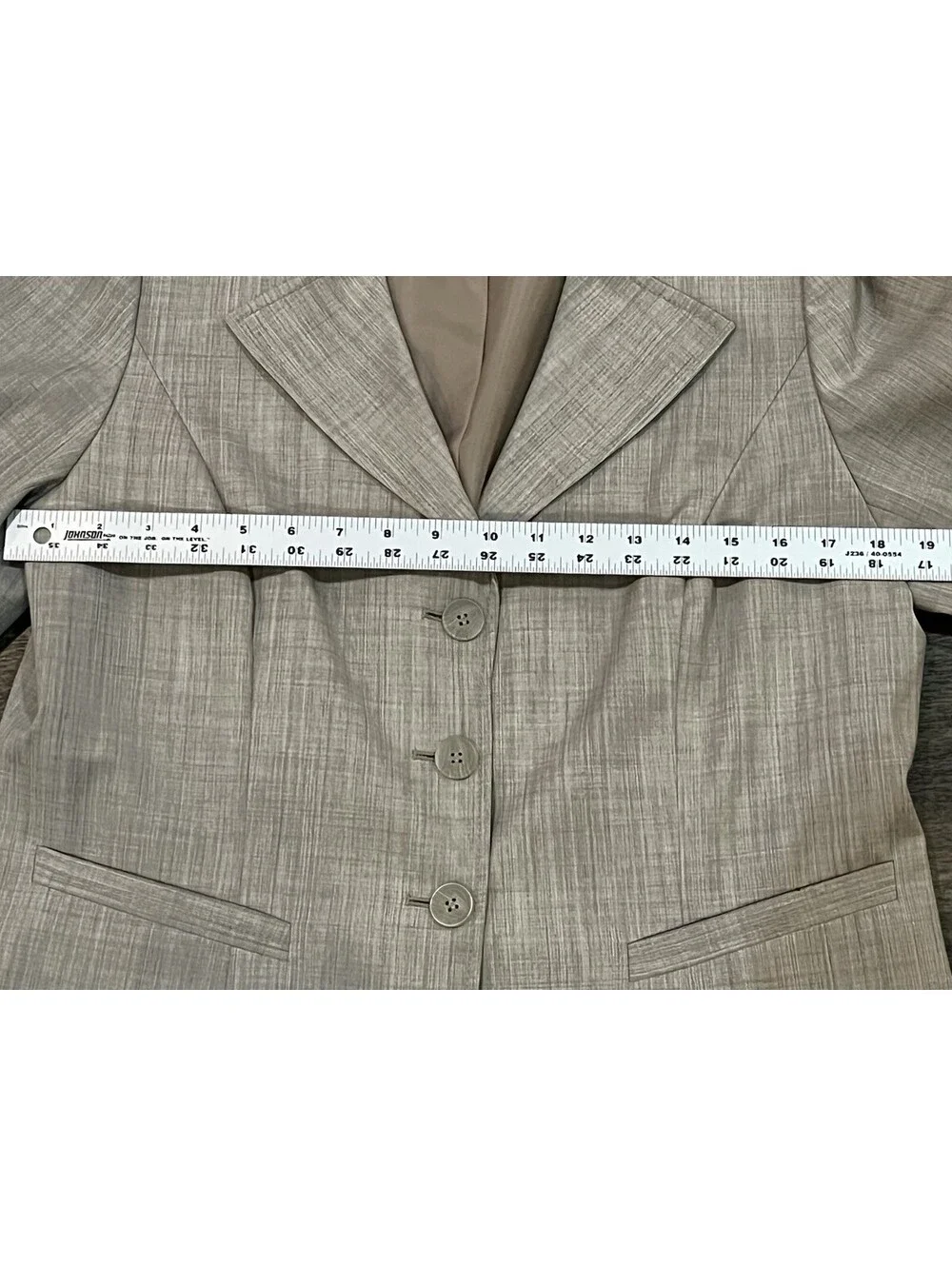 Patagonia Women's Skirt Blazer Suit Set Sz 14 Beige Classic Business Wool Blend
